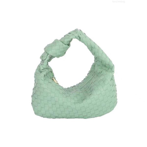 

botega venates jodie mini teen intrecciato pouch women's handheld cloud material hand woven pleated soft leather casual bag 8j3c