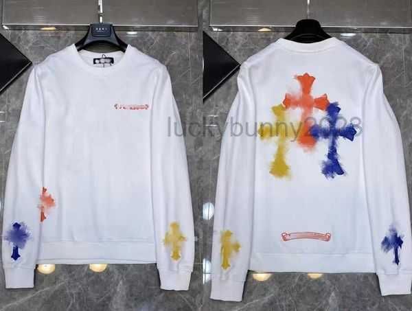 

men's hoodies chrome winter heart sweatshirts ch long sleeve designer loose coat hooded hoody mens chromees 11r42h, Black;brown