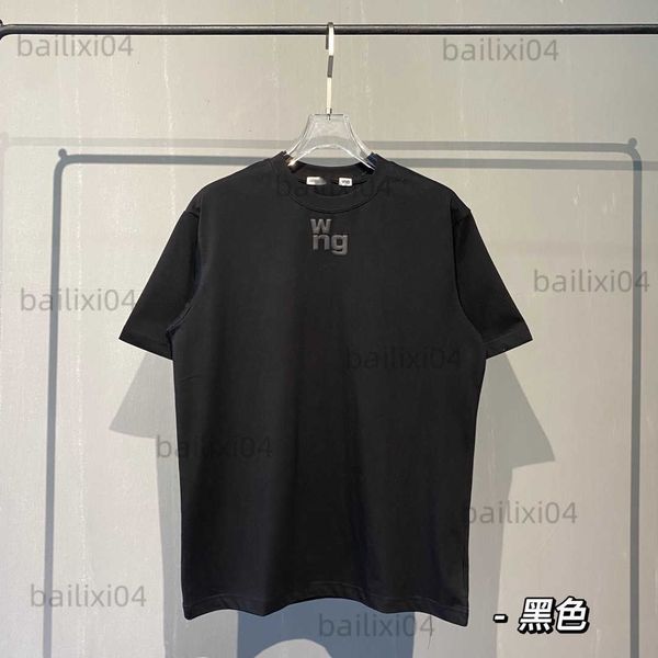 

women's t-shirt high version 2023 summer new aw letter print men's loose short sleeve t230323, White