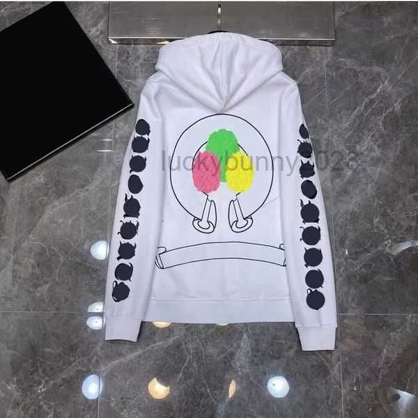 

designer mens hoodies chrome sweatshirts heart hoodie ch long sleeve jacket loose coat hooded hoody men woman hip hop baseball sweatshirt 17, Black