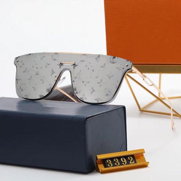 

Designer LOU VUT luxury cool sunglasses Classic 3392 For Men Metal Square Gold Frame UV400 Unisex Vintage Style Attitude Protection Eyewear with original box