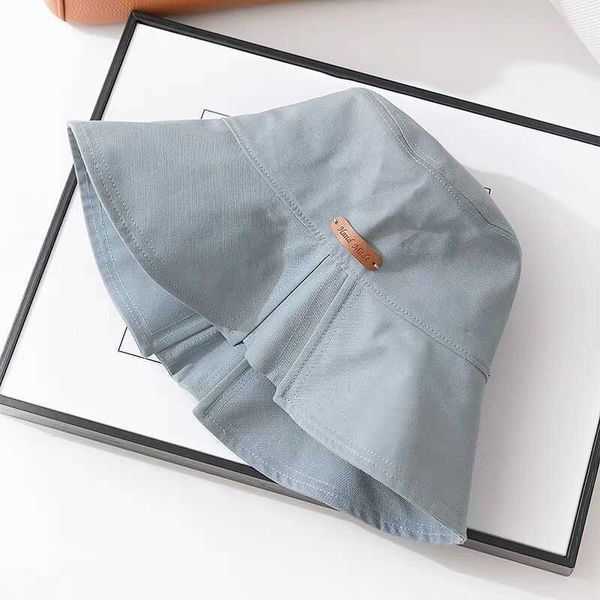 

wide brim hats 2022 women fashion solid color sun fisherman hat cotton breathable outdoor travel bucket hat uv protection sunscreen g230323, Blue;gray