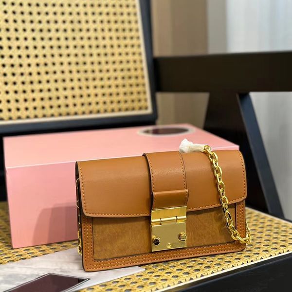

luxury brand design single shoulder crossbody bag women's 2023 fashion leather chain bag underarm small square bag