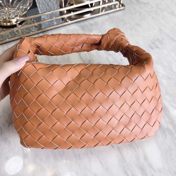 

botega venates jodie mini teen intrecciato pouch leather woven knotted hand armpit carrying ox horn dumpling cloud bag fashion niche women&#