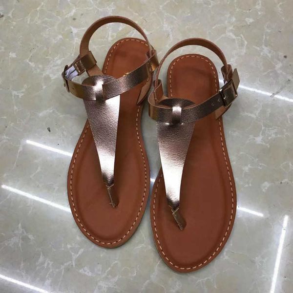 

sandals large size women roman shoes simple design flat with clip toe feet female sandals candy colors breathable sandalias mujer g230321, Black