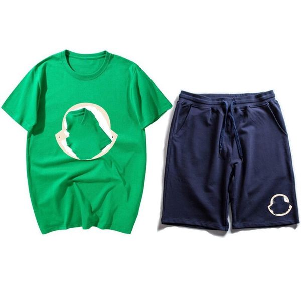 

summer tracksuits for men designer trapstar cotton printed short sleeve t shirt shorts outfits piece sets fashion sports suit 90r4, Gray