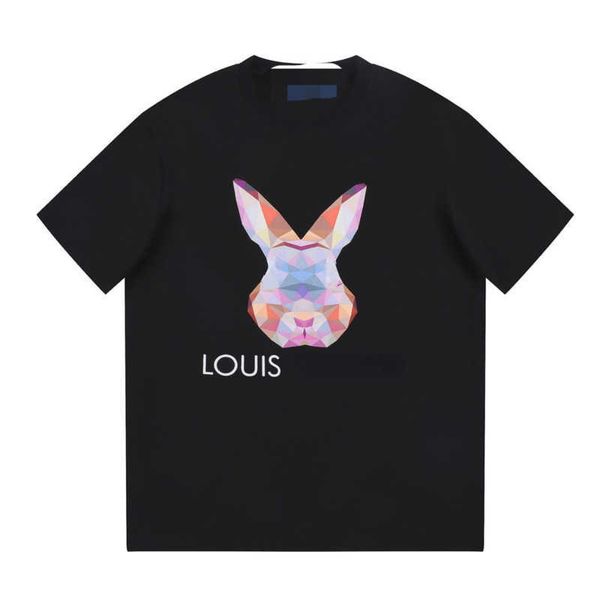 

spring summer classic rabbit print short sleeve t shirt cotton men women sweatshirt designer tshirt oversize pullover comfortable custom te, White;black