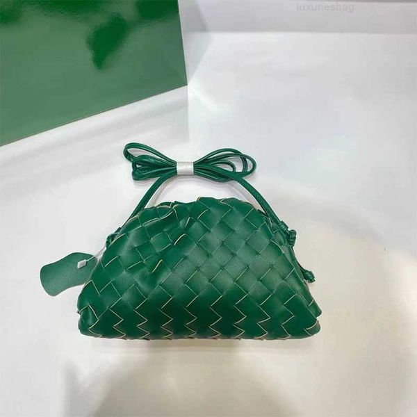 

botega venates jodie mini teen intrecciato pouch leather hand woven cloud leather wrinkled dumpling women's bag single shoulder messeng