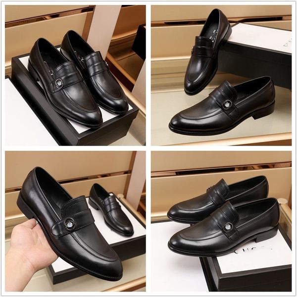 

g1/10model 2022 luxury brand newly men's shoes quality patent leather shoes men wedding shoes size 38-45 black white soft man dress lea