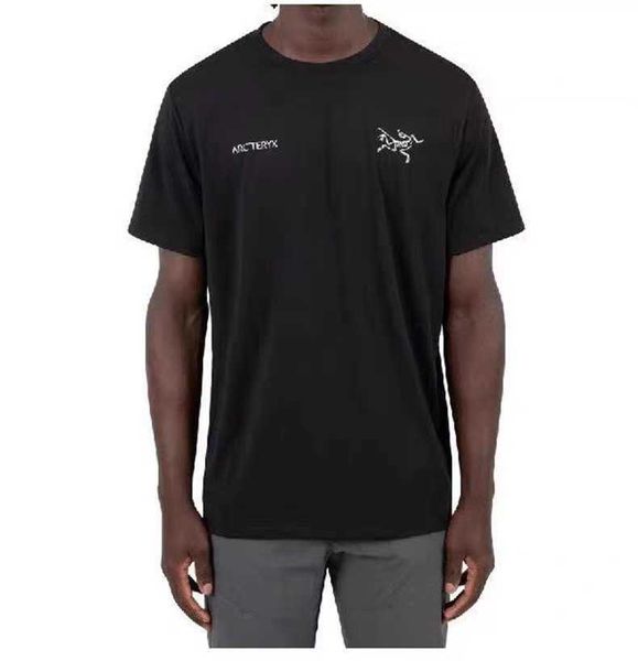 

arc'teryss t shirt arc men s tee family lightweight and easy to wear outdoor men's short sleeve double standard solid tee couple b, White;black