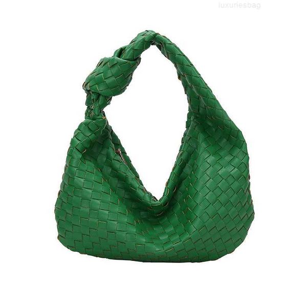 

botega venates jodie mini teen intrecciato pouch women's woven plaid oxhorn bag soft leather handbag spring women oadn