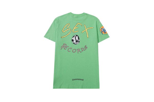 

men's t-shirts t-shirt chroms crowe scroll heart graffiti mattyboy letter print green cotton short sleeve comfort, White;black