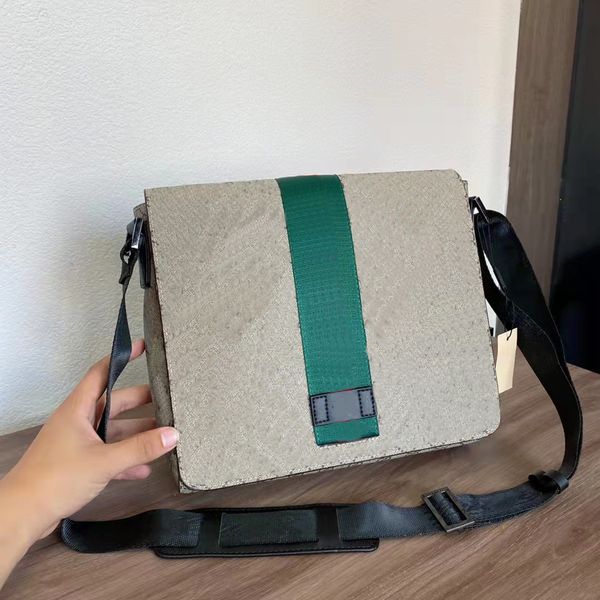 

men's genuine leather handbag shoulder print designer bags contrast color messenger handbags