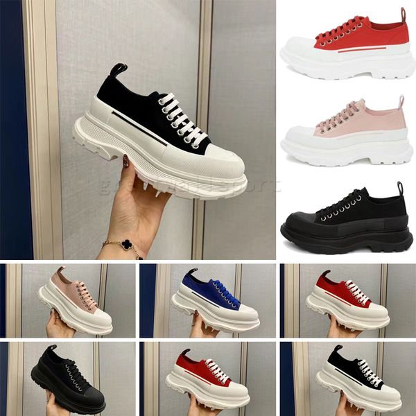 

shoes casual high boots fashion platform tread slick canvas sneaker pale royal pink red royal white triple arrivals girls mcquee men wome al, Black