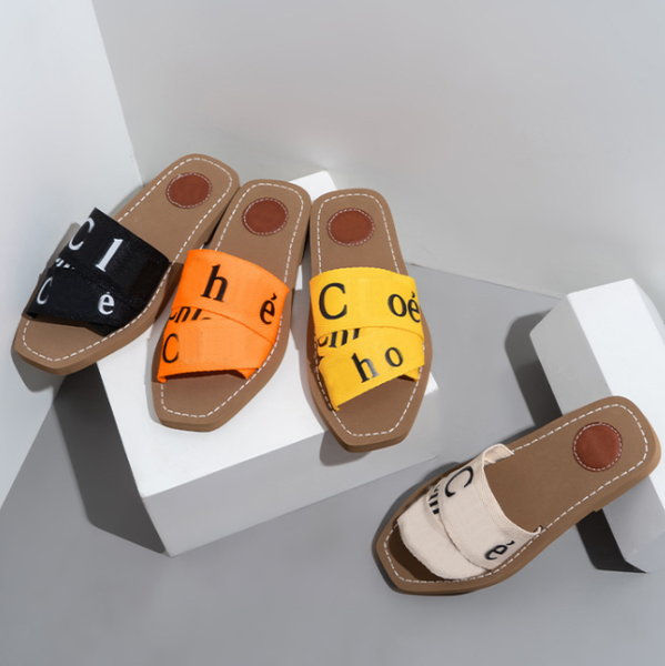 

slippers designer 2023 internet celebrity letters ribbon slipper women slides outer wear thick bottom beach sandals women's shoes, Black