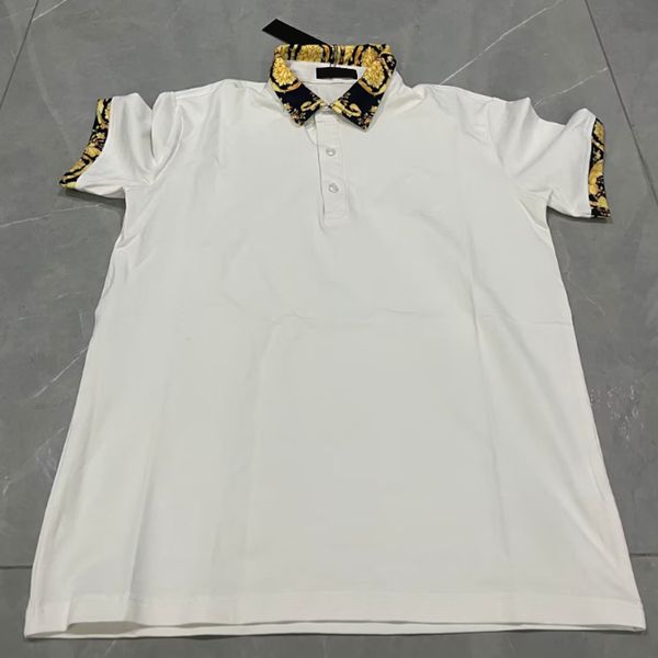 

2023 mens stylist polo shirts luxury men's polos designer printing clothing short sleeves fashion summer joker a portrait t-shirts verc, White;black