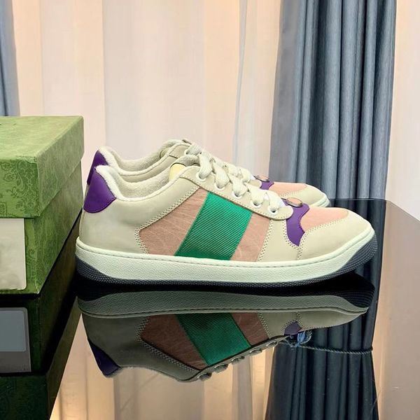

classic luxury shoes brand sports shoes casual shoes canvas leather panel shoes mens slide womens leather old shoes low womens purple panel
