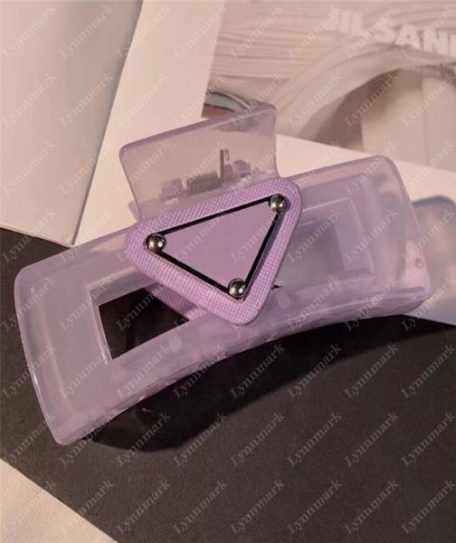 

8 colors designer hair clips for women ladies solid jelly luxury hairclips claw brand hair pin big square crabs hairpins headbands7903094, Golden;silver