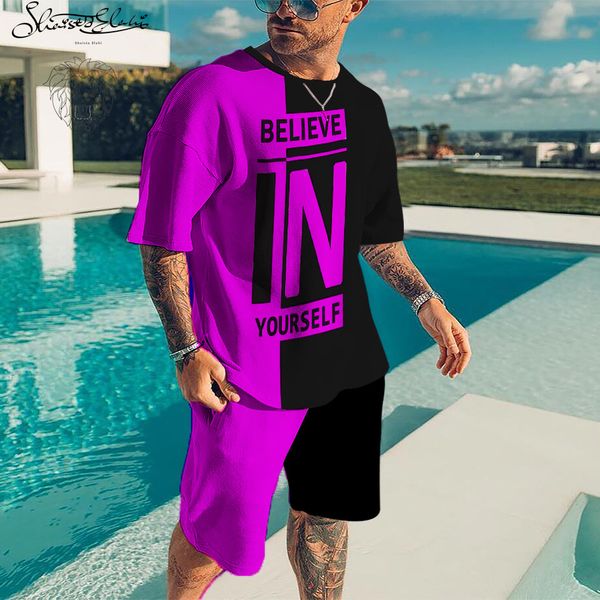 

men's tracksuits men sets summer tracksuit fashion clothing for man casual short sleeves print tshirtshorts suits streetwear oversize c, Gray