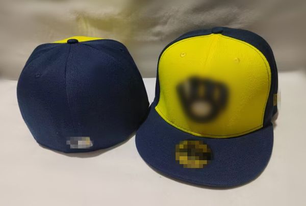 

2023 fashion fitted caps hip hop size hats baseball caps flat peak for men women full closed h2-3.24, Blue;gray