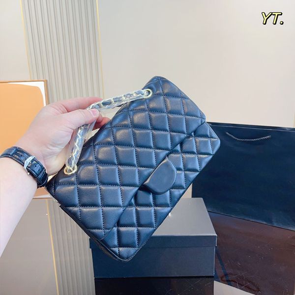 

womens designer double flap cf quilted bag genuine leather gold metal hardware matelasse chain multi pochette crossbody shoulder handbags wi