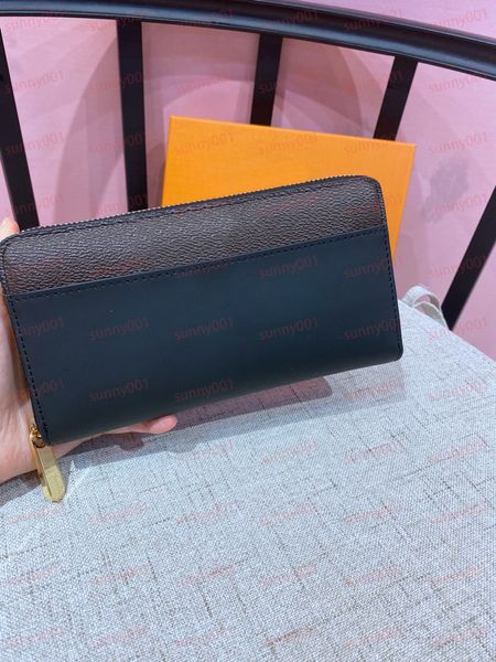 

multilevel long wallets clutch bag luxury clip letter package designer passport holders printed flower grid card holder check folder, Red;black