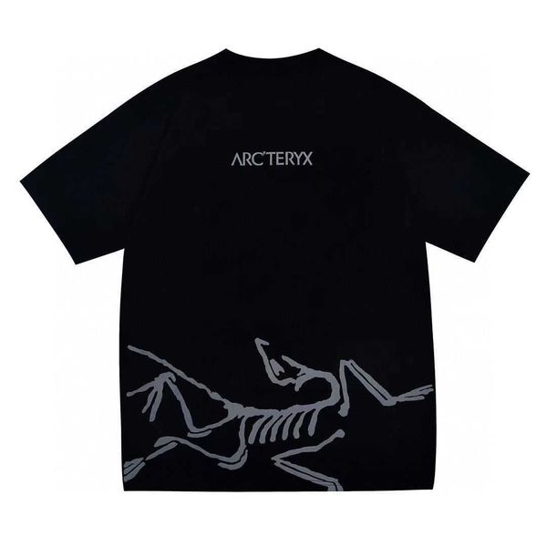 

arc t shirt for men arcterxy tees basic sleeve 23ss sleeve short spring mesh red and letter half summer new summer men's and women&#039, White;black