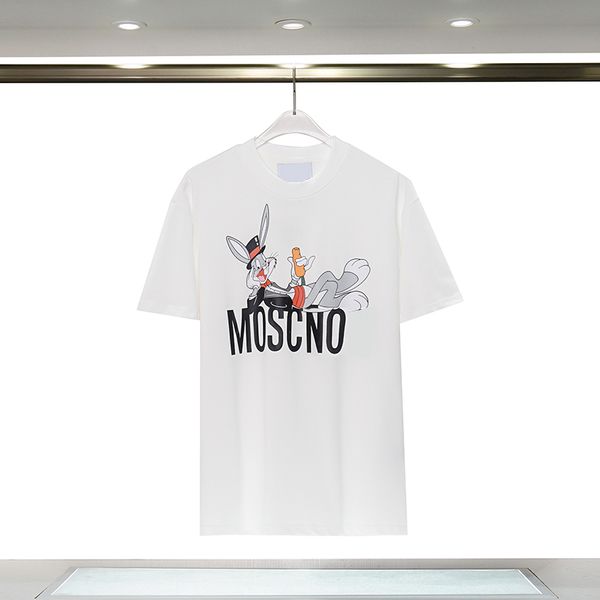 

men's t-shirt designer tees short-sleeved luxury clothes summer fashion casual pure cotton breathable sweat-absorbing letter printing c, White;black