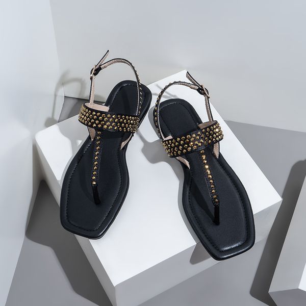 

shoes sandals metallic slide flip flop slippers for women summer beach slides casual flat heel black square toe heels party wedding brand ca