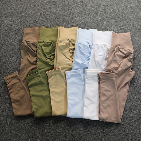 

women's leggings seamless high waist yoga pants scrunch gym sport women fitness ruched butt lifting stretchy legging ribbed booty tight, Black