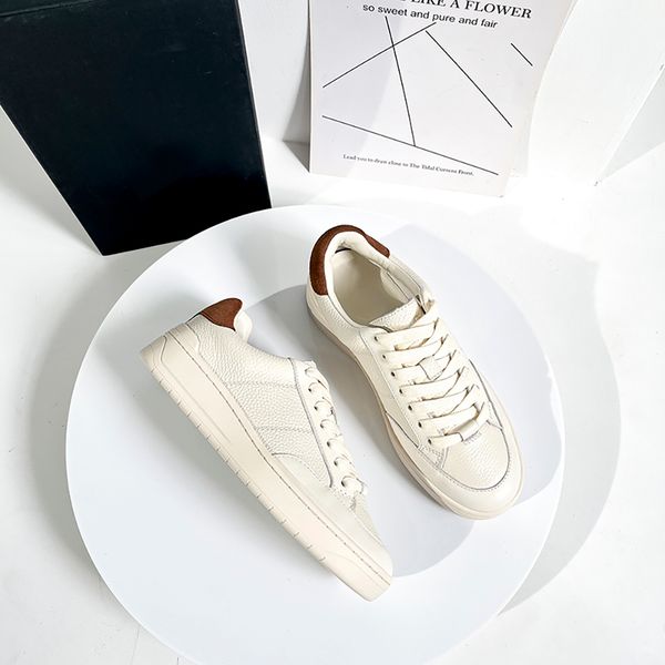 

dress shoes mooqdaax women 2023 spring summer fashion genuine leather splice sneakers female casual simple wild flats ladies 230324, Black