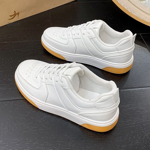 

dress shoe sneakers 2023 spring lace up casual shoes breathable women platform sports fashion low running 230324, Black