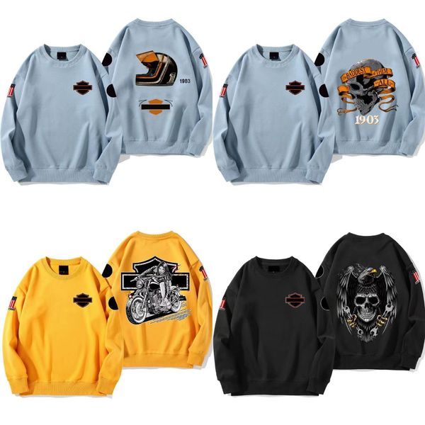 

designer hoodies harleys davidsons hoodie women mens fashion loose harleys streetwear sweatshirts clothing harley motorcycle clothing e0k8#, Black