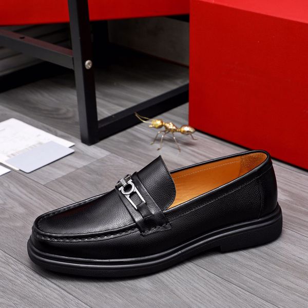 

classic business 2023 men's brand party dress shoes fashion elegant formal wedding slip on office oxford shoes size 38-44, Black