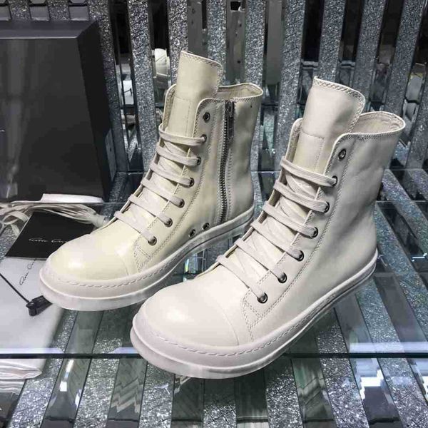 

boots canvas spring rick breathable women booties black white ankle boots for men owen lace up high female board shoes 35-47