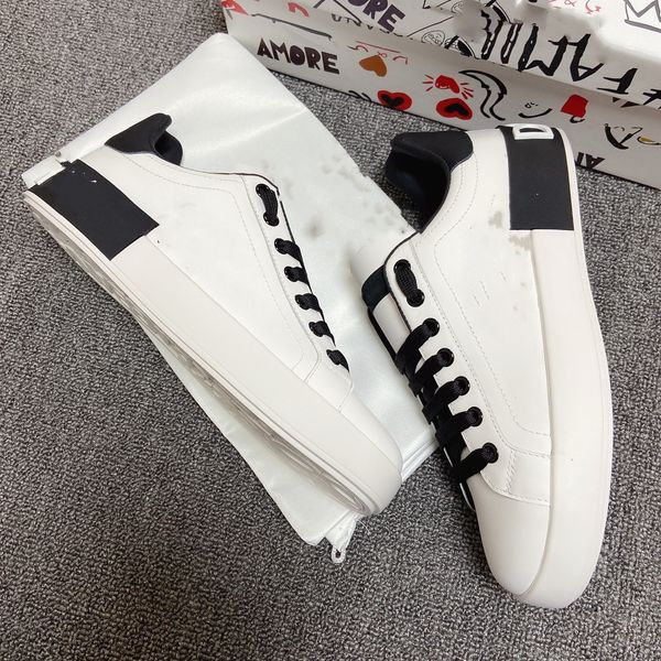 

men flow sneakers designer shoes nylon runner trainers suede leather low-cut shoes black white slip-on casual shoe with box0407