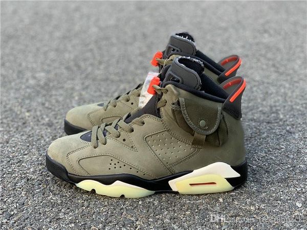 

2023 version basketball shoes jumpman 6 man medium olive black sail university red vi cactus jack fashion sport sneakers with box