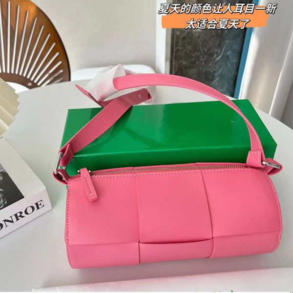 

women's shoulder bag woven leather tote soft rolling bags ladies underarm fashion handbag large capacity purse