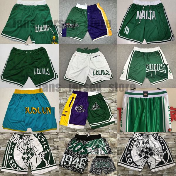 

just don basketball shorts tatum brown bird smart all team men wear sport pant with pocket zipper sweatpants hip pop red blue verde white gr, Black