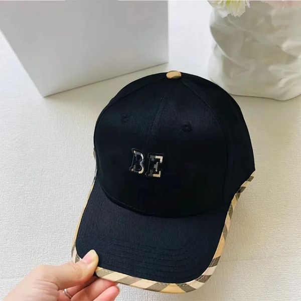 

casquette luxury baseball cap designer cap letters plaid stripes embroidered cap sports style travel running cap solid color versatile men a, Blue;gray