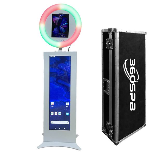 

360spb i5 head tilt rgb ring light ipad p booth with lcd display
