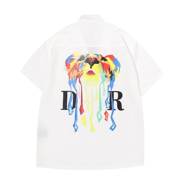 

men's shirts mens short sleeve hawaiian floral print beach casual shirt men holiday tropical aloha party clothing asian size -3xl, White;black