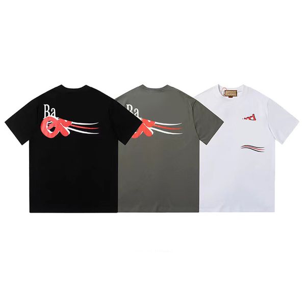 

designer t shirt summer short sleeve waves tee men women lovers luxury t-shirts fashion senior pure cotton large size s-2xl, White;black