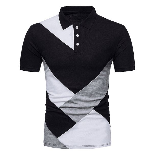 

mens polos kb men polo men shirt short sleeve polo shirt contrast color polo clothing summer streetwear casual fashion men 230323, White;black