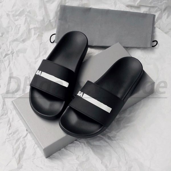 

luxury sandal famous designer woman mens slide pool rubber with 3d beige black letter double b summer outside indoor comfort flat slipper