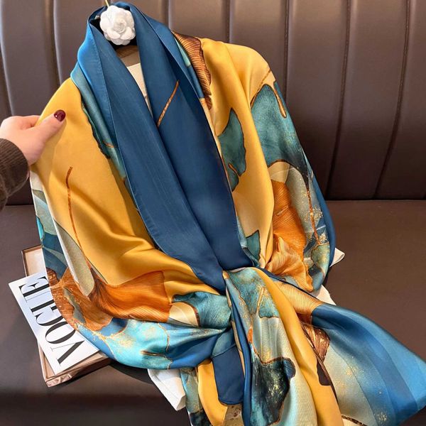 

sarongs 180*90cm new luxury brand women silk summer scarves shawl lady wrap soft female foulard beach stole bandanna hijab muffler pareo p23, Blue;gray