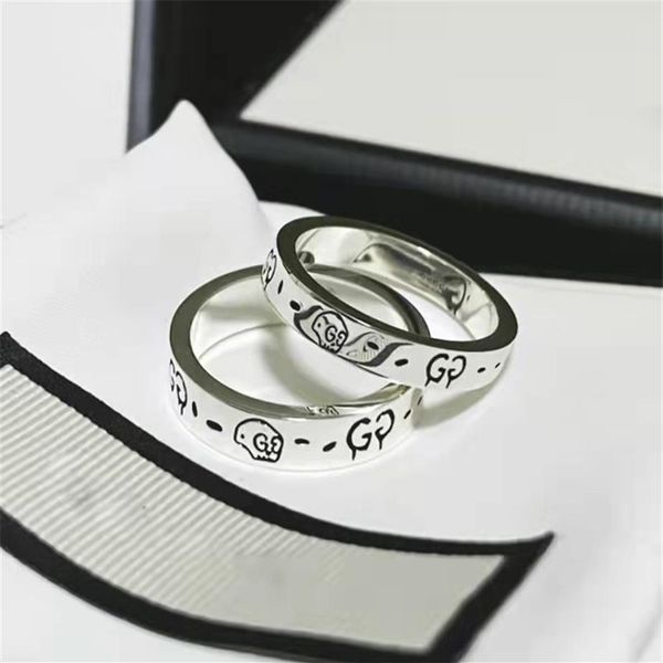 

72% off designer silver pure white copper elf double g couple non fading female ring jewelry250r
