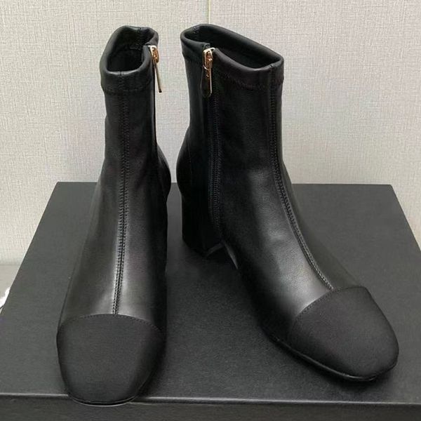 

2023 new women's short boots fashion party, Black