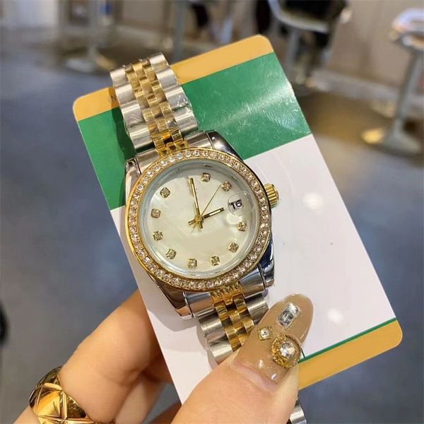 

adjustable size watches datejust mens watch folding table buckle fashion orologio stainless steel business party designer watches 31 mm vint, Slivery;brown