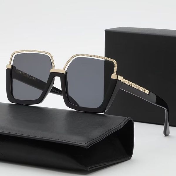 

2023 luxury square sunglasses polaroid lens designer womens mens goggle senior eyewear for women eyeglasses frame vintage metal sun glasses, White;black